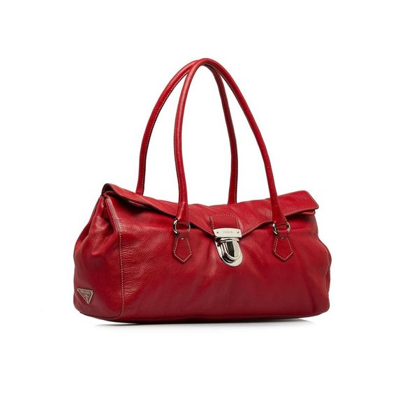 Pre Loved Prada Rolled Leather Shoulder Bag - Picture 2 of 11